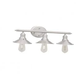 Home Decorators Collection Glenhurst 25 in. 3-Light Brushed Nickel Farmhouse Bathroom Vanity Light Fixture with Metal Shades -Home Decorators Soldes brushed nickel home decorators collection vanity lighting hd 8003 bn 66 1000