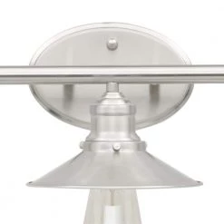 Home Decorators Collection Glenhurst 25 in. 3-Light Brushed Nickel Farmhouse Bathroom Vanity Light Fixture with Metal Shades -Home Decorators Soldes brushed nickel home decorators collection vanity lighting hd 8003 bn c3 1000