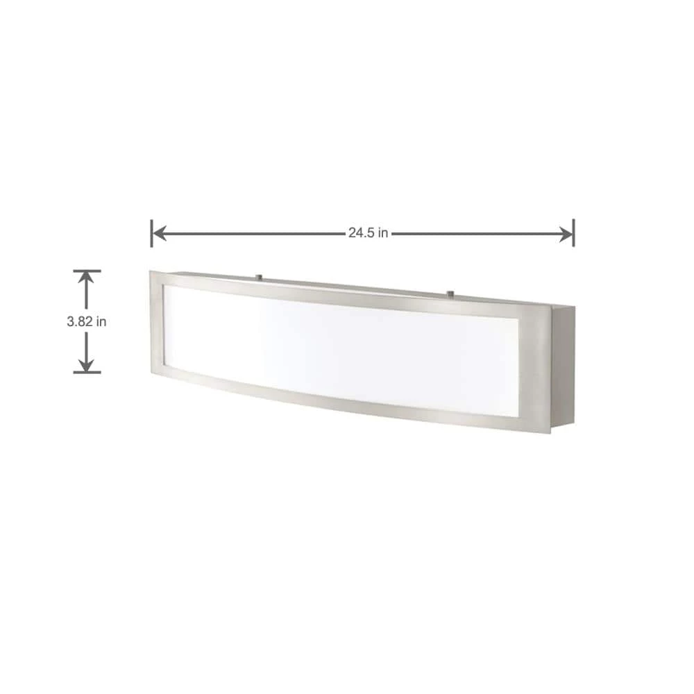 Home Decorators Collection 180-Watt Equivalent Brushed Nickel Integrated LED Vanity Light 5 Home Decorators Collection 180-Watt Equivalent Brushed Nickel Integrated LED Vanity Light - Image 3