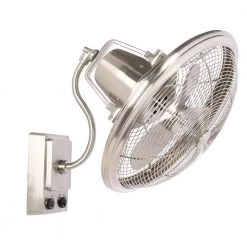 Home Decorators Collection Bentley II 18 in. Indoor/Outdoor Brushed Nickel Oscillating Wall Fan -Home Decorators Soldes brushed nickel home decorators collection wall mounted fans am208w bn 40 1000