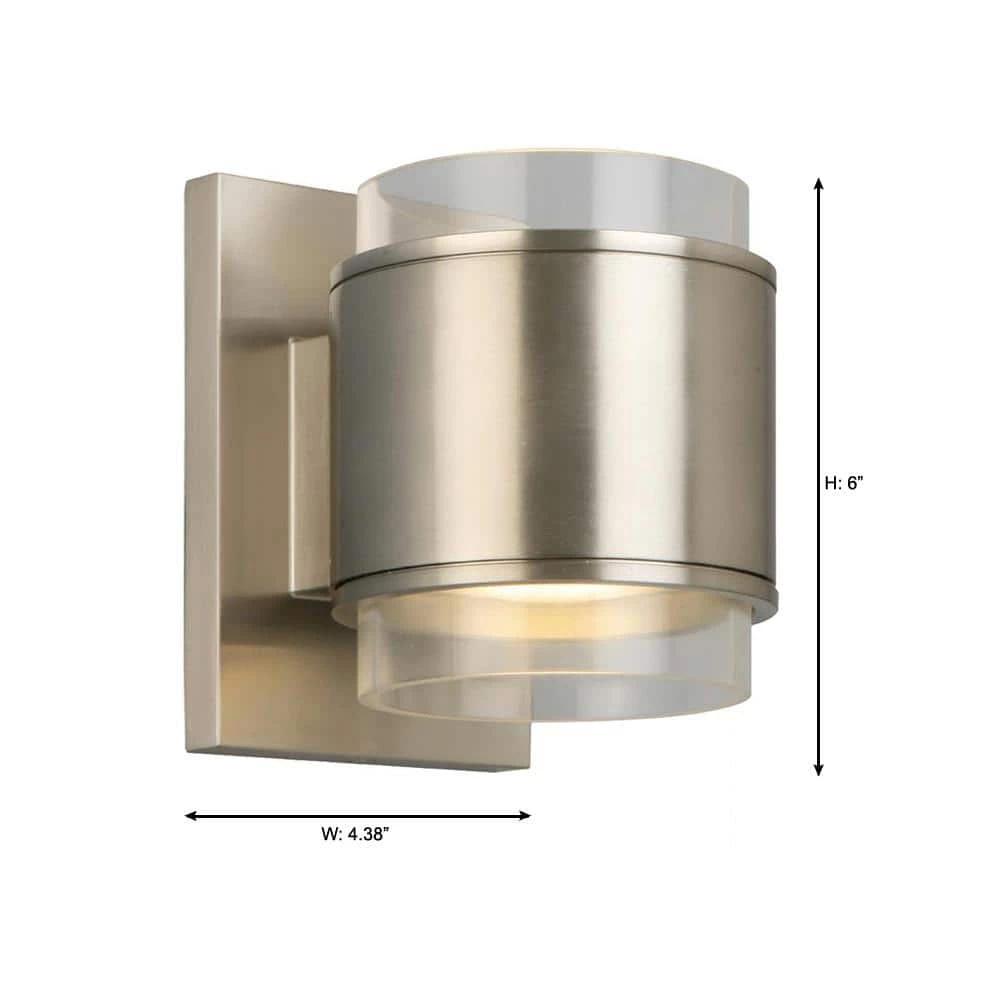 Home Decorators Collection Upton Brushed Nickel LED Sconce 4 Home Decorators Collection Upton Brushed Nickel LED Sconce - Image 2