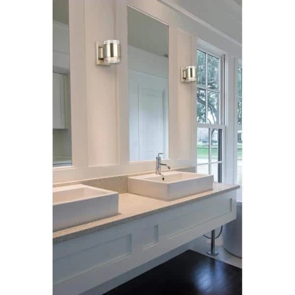 Home Decorators Collection Upton Brushed Nickel LED Sconce 9 Home Decorators Collection Upton Brushed Nickel LED Sconce - Image 7