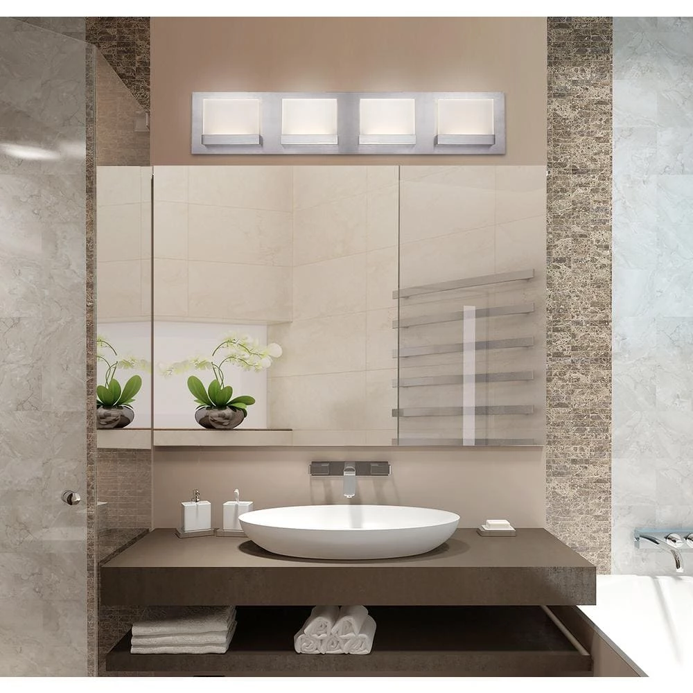 Home Decorators Collection Alberson Collection 4-Light Brushed Nickel LED Vanity Light with Frosted Acrylic Shade 17 Home Decorators Collection Alberson Collection 4-Light Brushed Nickel LED Vanity Light with Frosted Acrylic Shade - Image 15