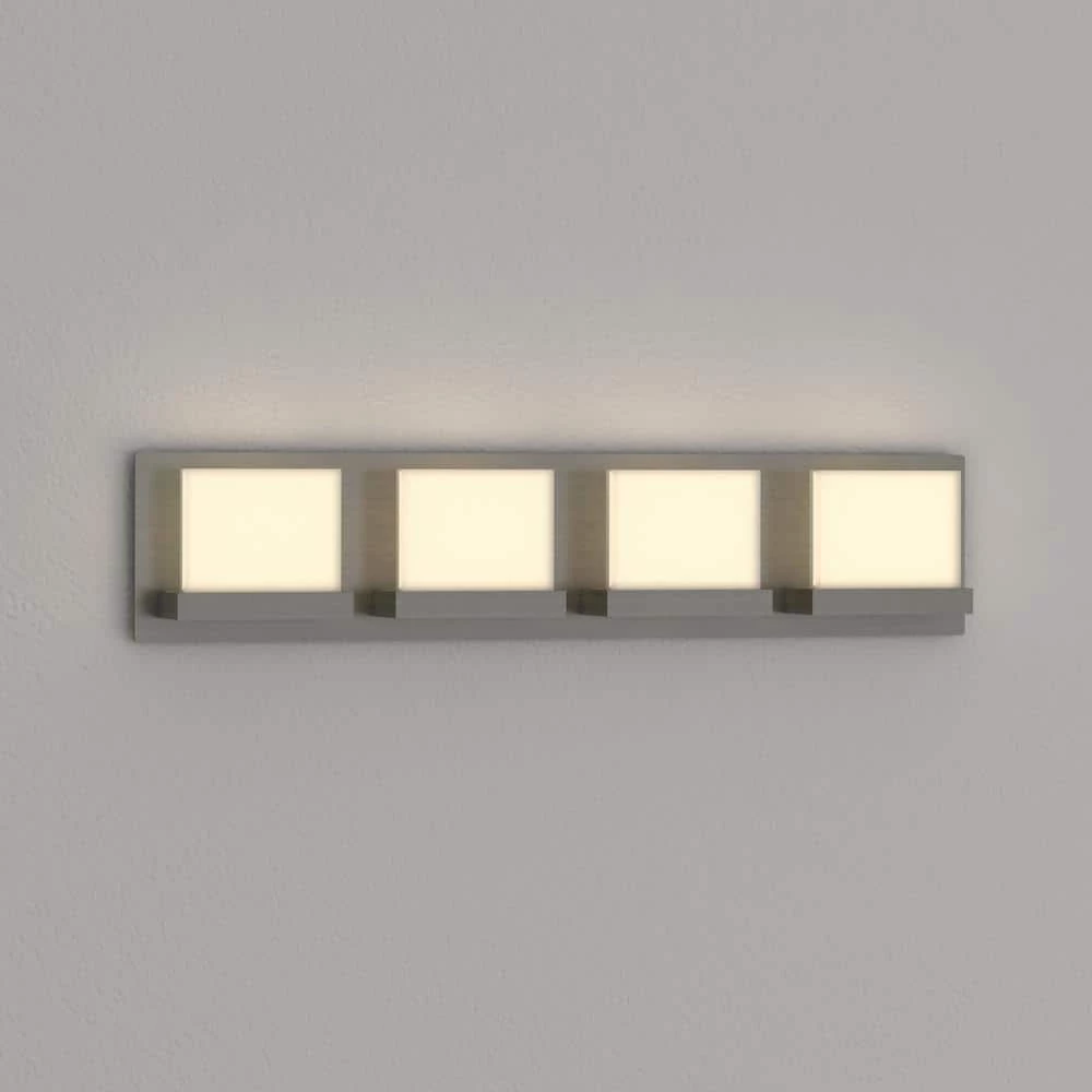 Home Decorators Collection Alberson Collection 4-Light Brushed Nickel LED Vanity Light with Frosted Acrylic Shade 11 Home Decorators Collection Alberson Collection 4-Light Brushed Nickel LED Vanity Light with Frosted Acrylic Shade - Image 9