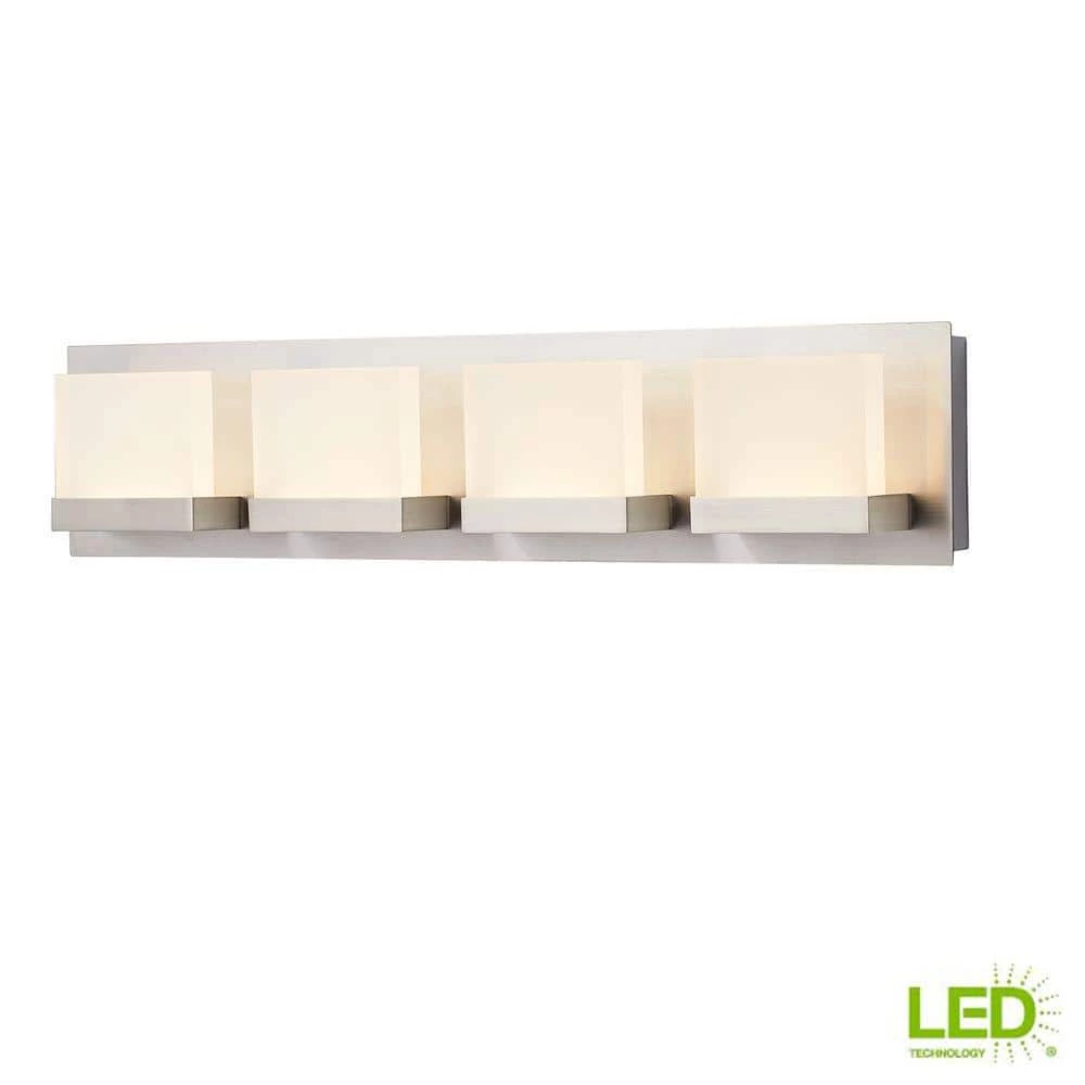 Home Decorators Collection Alberson Collection 4-Light Brushed Nickel LED Vanity Light with Frosted Acrylic Shade 15 Home Decorators Collection Alberson Collection 4-Light Brushed Nickel LED Vanity Light with Frosted Acrylic Shade - Image 13