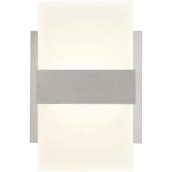 Home Decorators Collection Alberson 5 in. Brushed Nickel 2-Light LED Sconce -Home Decorators Soldes brushed nickel with frosted glass home decorators collection wall sconces 28616 hbur 4f 1000