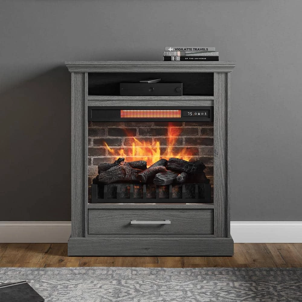 Home Decorators Collection Haswell 30.75 in. Freestanding Electric Fireplace TV Stand in Cashmere 13 Home Decorators Collection Haswell 30.75 in. Freestanding Electric Fireplace TV Stand in Cashmere - Image 11