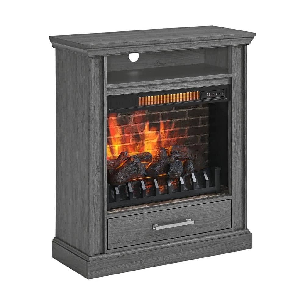 Home Decorators Collection Haswell 30.75 in. Freestanding Electric Fireplace TV Stand in Cashmere 5 Home Decorators Collection Haswell 30.75 in. Freestanding Electric Fireplace TV Stand in Cashmere - Image 3