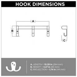 Home Decorators Collection 10.4 in. L Champagne Bronze and Clear Acrylic Key Rail -Home Decorators Soldes champagne bronze home decorators collection hooks r43281h 720 u 4f 1000