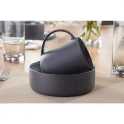 Home Decorators Collection Pierce 16-Piece Charcoal and Shadow Gray Contrast Stoneware Dinnerware Set (Service for 4) -Home Decorators Soldes charcoal and shadow gray home decorators collection dinnerware sets hl861650 1d 1000