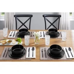 Home Decorators Collection Trenblay Melamine Dinnerware Set in Charcoal Black (Service For 4) 21 Home Decorators Collection Trenblay Melamine Dinnerware Set in Charcoal Black (Service For 4) -Home Decorators Soldes charcoal black home decorators collection dinnerware sets tpl1105mdsbb 1d 1000