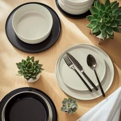 Home Decorators Collection Trenblay Melamine Dinnerware Set in Charcoal Black (Service For 4) 26 Home Decorators Collection Trenblay Melamine Dinnerware Set in Charcoal Black (Service For 4) -Home Decorators Soldes charcoal black home decorators collection dinnerware sets tpl1105mdsbb 1f 1000