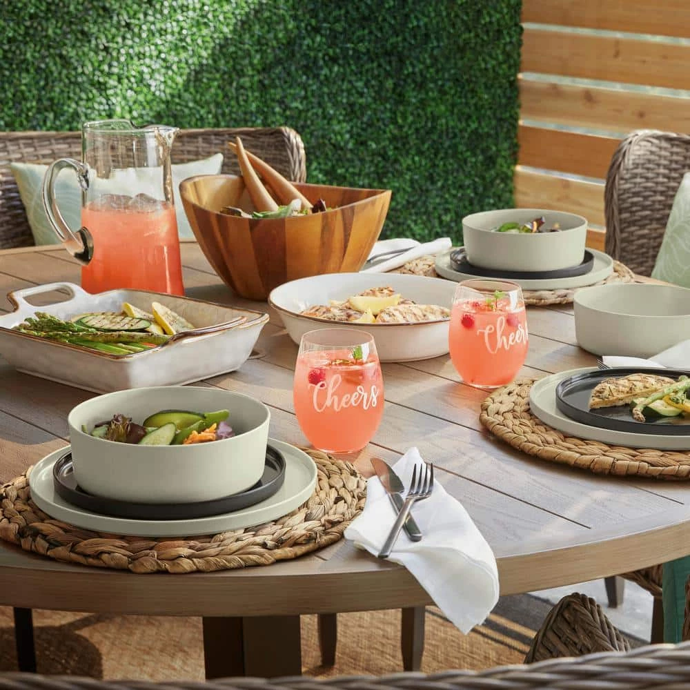 Home Decorators Collection Trenblay Melamine Dinnerware Set in Charcoal Black (Service For 4) 17 Home Decorators Collection Trenblay Melamine Dinnerware Set in Charcoal Black (Service For 4) - Image 15