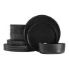 Home Decorators Collection Trenblay Melamine Dinnerware Set in Charcoal Black (Service For 4) -Home Decorators Soldes charcoal black home decorators collection dinnerware sets tpl1105mdsbb 64 1000