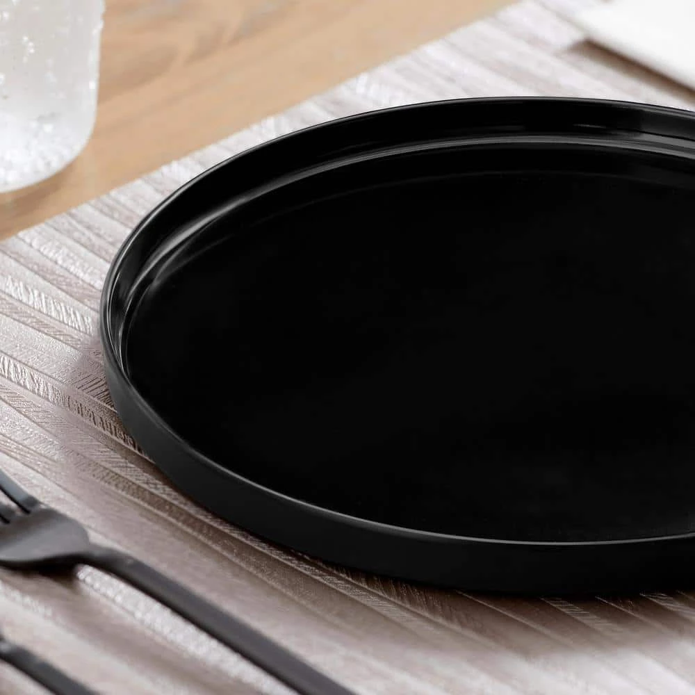 Home Decorators Collection Trenblay Melamine Dinnerware Set in Charcoal Black (Service For 4) 10 Home Decorators Collection Trenblay Melamine Dinnerware Set in Charcoal Black (Service For 4) - Image 8