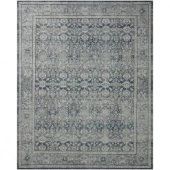 Home Decorators Collection Leesa Charcoal/Grey 7 ft. 6 in. x 9 ft. 6 in. Traditional Polyester Area Rug