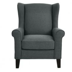 Home Decorators Collection Larkyn Charcoal Upholstered Accent Chair