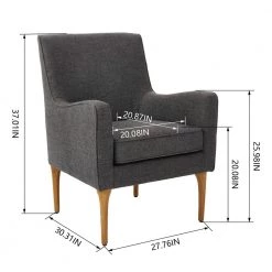 Home Decorators Collection Greenlee Charcoal Upholstered Accent Chair -Home Decorators Soldes charcoal home decorators collection accent chairs 172 1f 1000