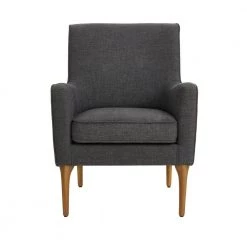 Home Decorators Collection Greenlee Charcoal Upholstered Accent Chair