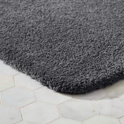Home Decorators Collection Eloquence Charcoal 24 in. x 40 in. Nylon Machine Washable Bath Mat -Home Decorators Soldes charcoal home decorators collection bathroom rugs bath mats 398827 40 1000