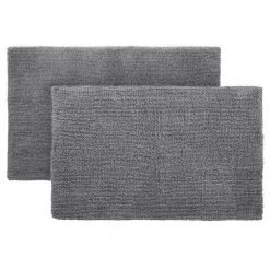 Home Decorators Collection Charcoal 24 in. x 40 in. Cotton Reversible Bath Rug -Home Decorators Soldes charcoal home decorators collection bathroom rugs bath mats hmt443 charcoal 1f 1000