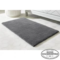 Home Decorators Collection Charcoal 24 in. x 40 in. Cotton Reversible Bath Rug