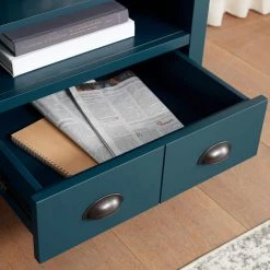 Home Decorators Collection Whitehaven Charleston Teal Wood TV stand with Adjustable Shelves and Two Drawers (45 in. W x 26 in. H) -Home Decorators Soldes charleston home decorators collection tv stands sk19334br1 c 1d 1000