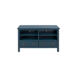 Home Decorators Collection Whitehaven Charleston Teal Wood TV stand with Adjustable Shelves and Two Drawers (45 in. W x 26 in. H)