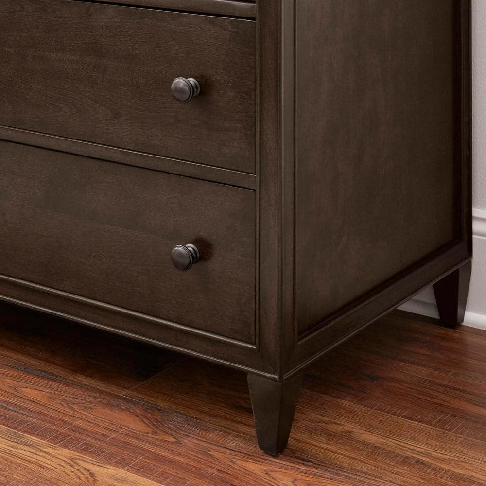 Home Decorators Collection Bonterra 6-Drawer Chocolate Dresser (56.69 in. W x 24.41 in. D x 35.85 in H) 7 Home Decorators Collection Bonterra 6-Drawer Chocolate Dresser (56.69 in. W x 24.41 in. D x 35.85 in H) - Image 5