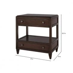 Home Decorators Collection Bonterra 2-Drawer Chocolate Nightstand (32.5 in. W x 21.65 in. D x 30.25 in. H) -Home Decorators Soldes chocolate home decorators collection nightstands hd 002 ns ch 40 1000