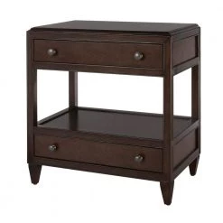 Home Decorators Collection Bonterra 2-Drawer Chocolate Nightstand (32.5 in. W x 21.65 in. D x 30.25 in. H)