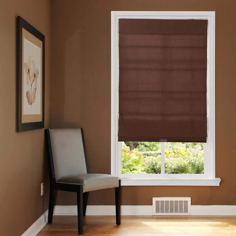 Home Decorators Collection Cordless Light Filtering Fabric Roman Shade 34X64 Chocolate 8 Home Decorators Collection Cordless Light Filtering Fabric Roman Shade 34X64 Chocolate - Image 6