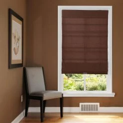 Home Decorators Collection Cordless Light Filtering Fabric Roman Shade 39X64 Chocolate -Home Decorators Soldes chocolate home decorators collection roman shades rsfd3964 31 1000