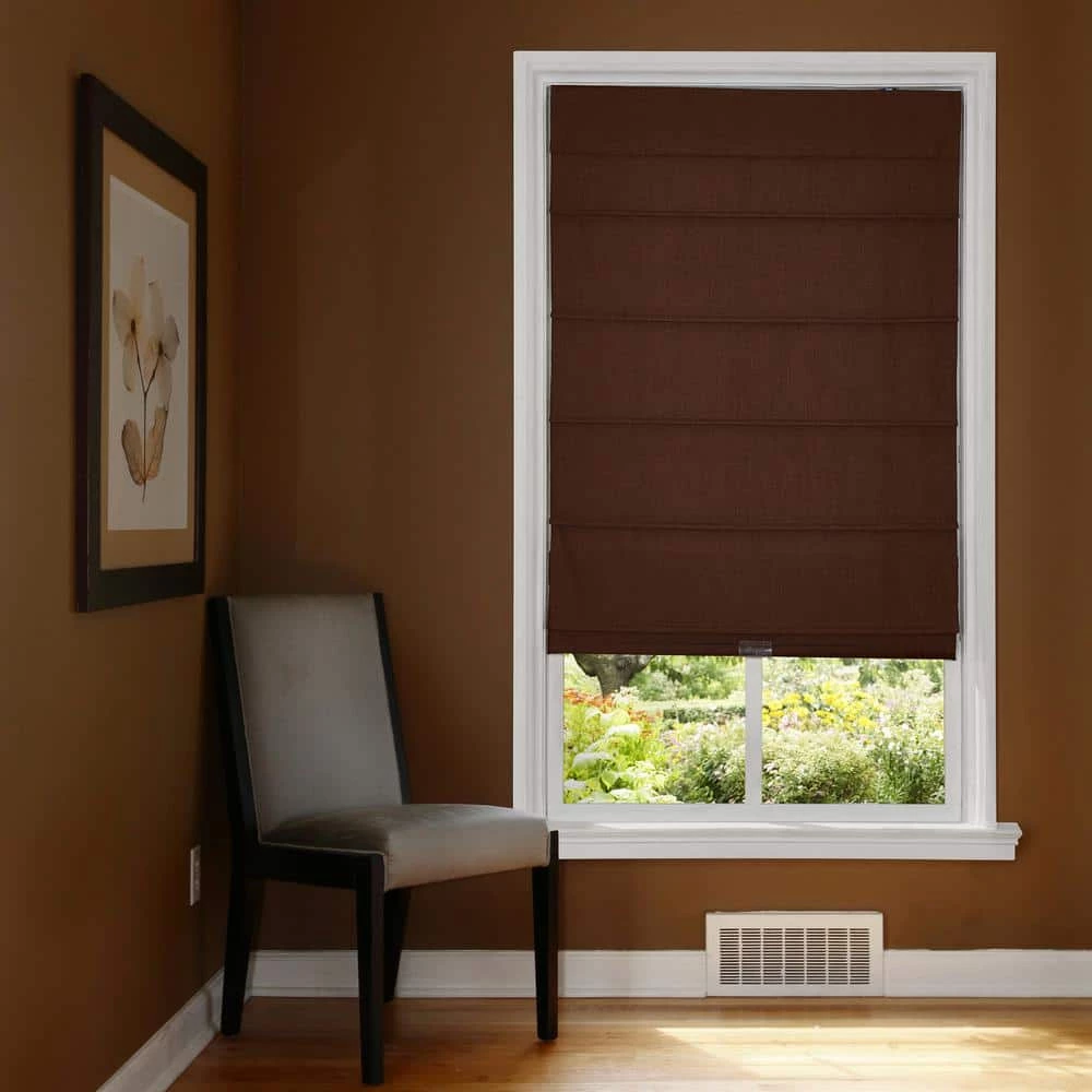 Home Decorators Collection Cordless Blackout Fabric Roman Shade 35X64 Chocolate 8 Home Decorators Collection Cordless Blackout Fabric Roman Shade 35X64 Chocolate - Image 6