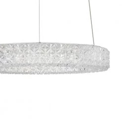 Home Decorators Collection Wesley Park 100-Watt Integrated LED Chrome Pendant Hanging Light with Clear Round Acrylic Ring Shade -Home Decorators Soldes chrome home decorators collection chandeliers 21221 1d 1000