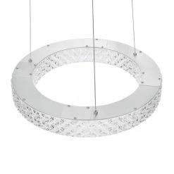 Home Decorators Collection Wesley Park 100-Watt Integrated LED Chrome Pendant Hanging Light with Clear Round Acrylic Ring Shade -Home Decorators Soldes chrome home decorators collection chandeliers 21221 66 1000