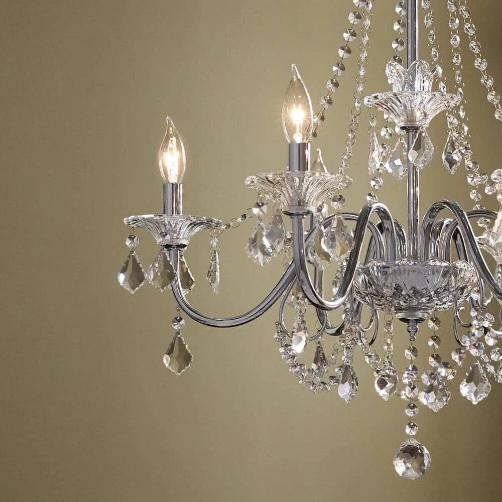 Home Decorators Collection Canterbury Park 6-Light Chrome Crystal Chandelier 7 Home Decorators Collection Canterbury Park 6-Light Chrome Crystal Chandelier - Image 5