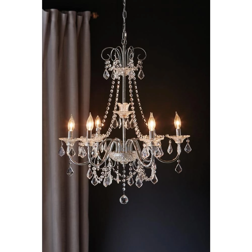 Home Decorators Collection Canterbury Park 6-Light Chrome Crystal Chandelier 13 Home Decorators Collection Canterbury Park 6-Light Chrome Crystal Chandelier - Image 11