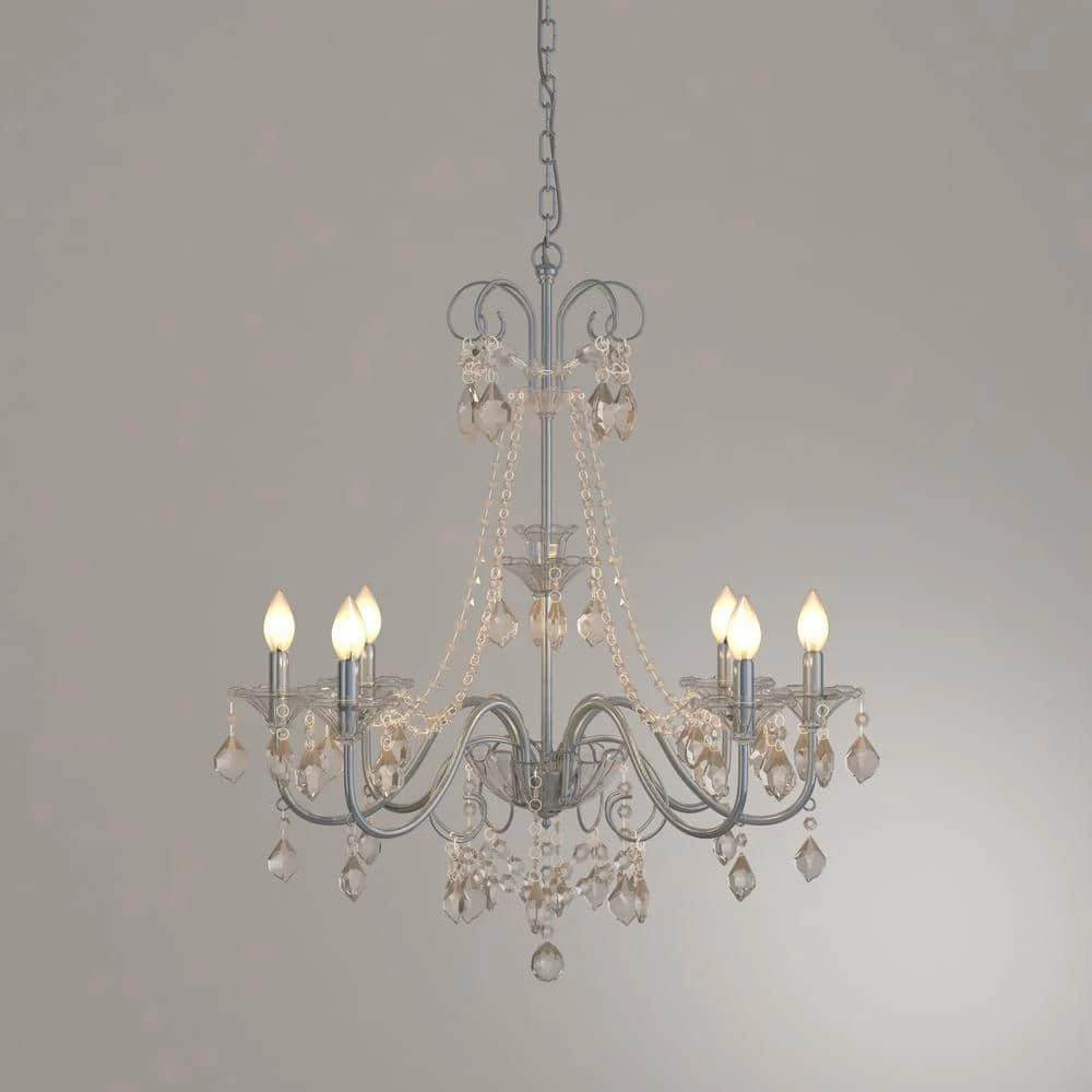 Home Decorators Collection Canterbury Park 6-Light Chrome Crystal Chandelier 10 Home Decorators Collection Canterbury Park 6-Light Chrome Crystal Chandelier - Image 8