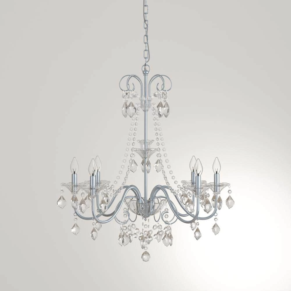 Home Decorators Collection Canterbury Park 6-Light Chrome Crystal Chandelier 14 Home Decorators Collection Canterbury Park 6-Light Chrome Crystal Chandelier - Image 12