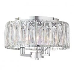 Home Decorators Collection Atherton 3-Light Chrome Flush Mount