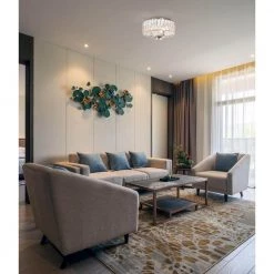 Home Decorators Collection Atherton 3-Light Chrome Flush Mount -Home Decorators Soldes chrome home decorators collection flush mount lights 34762 hbu 76 1000