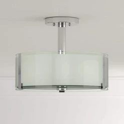 Home Decorators Collection Bourland 14 in. 3-Light Polished Chrome Semi-Flush Mount Kitchen Ceiling Light with Glass Drum Shade 9 Home Decorators Collection Bourland 14 in. 3-Light Polished Chrome Semi-Flush Mount Kitchen Ceiling Light with Glass Drum Shade -Home Decorators Soldes chrome home decorators collection flush mount lights cp0902 40 1000