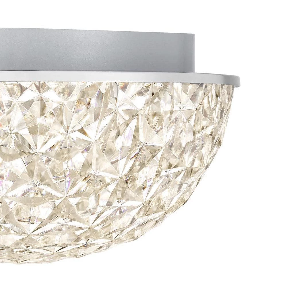 Home Decorators Collection Ellis Place 12.25 in. Chrome LED Round Flush Mount, Modern Ceiling Light 11 Home Decorators Collection Ellis Place 12.25 in. Chrome LED Round Flush Mount, Modern Ceiling Light - Image 9