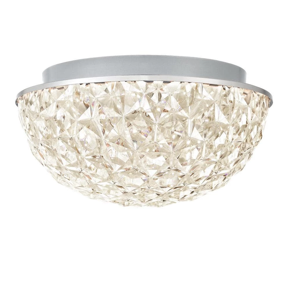 Home Decorators Collection Ellis Place 12.25 in. Chrome LED Round Flush Mount, Modern Ceiling Light 9 Home Decorators Collection Ellis Place 12.25 in. Chrome LED Round Flush Mount, Modern Ceiling Light - Image 7