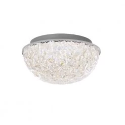 Home Decorators Collection Ellis Place 12.25 in. Chrome LED Round Flush Mount, Modern Ceiling Light