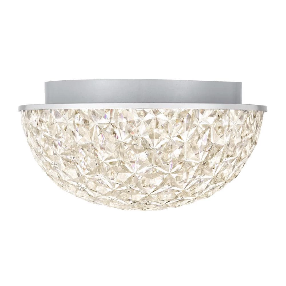 Home Decorators Collection Ellis Place 12.25 in. Chrome LED Round Flush Mount, Modern Ceiling Light 8 Home Decorators Collection Ellis Place 12.25 in. Chrome LED Round Flush Mount, Modern Ceiling Light - Image 6