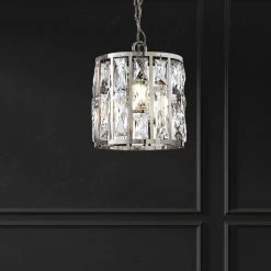 Home Decorators Collection Kristella 1-Light Crystal and Chrome Pendant -Home Decorators Soldes chrome home decorators collection pendant lights 30685 hbu 44 1000