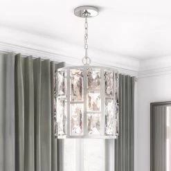 Home Decorators Collection Kristella 1-Light Crystal and Chrome Pendant -Home Decorators Soldes chrome home decorators collection pendant lights 30685 hbu a0 1000