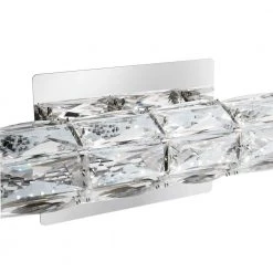 Home Decorators Collection Keighley 18 in. 1-Light Chrome LED Crystal Bathroom Vanity Light Fixture Bar -Home Decorators Soldes chrome home decorators collection vanity lighting 4151 ndm 18 40 1000